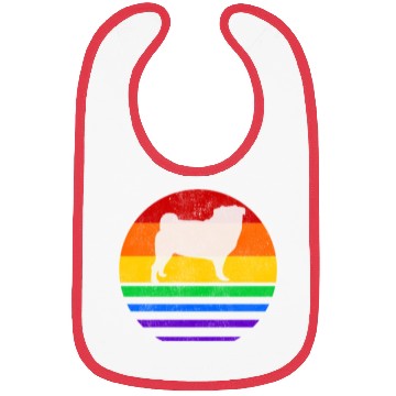 Discover LGBT Pug Rainbow Flag Bibs