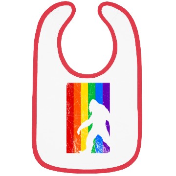 Discover LGBT Bigfoot Rainbow Flag Bibs