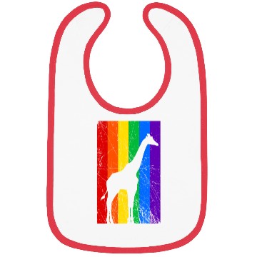 Discover LGBT Giraffe Rainbow Flag Bibs