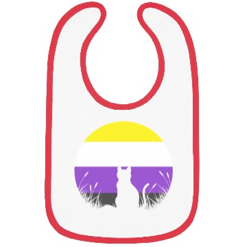 Discover Cat Moon LGBT Nonbinary Flag Bibs