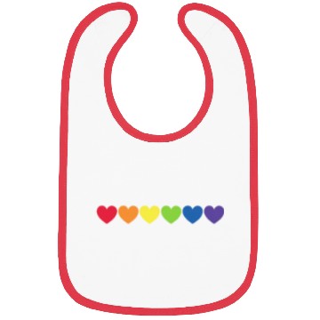 Discover Heart LGBT Rainbow Flag Bibs