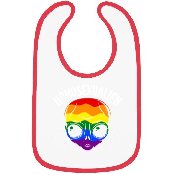 Discover Homosexualien LGBT Rainbow Flag Bibs