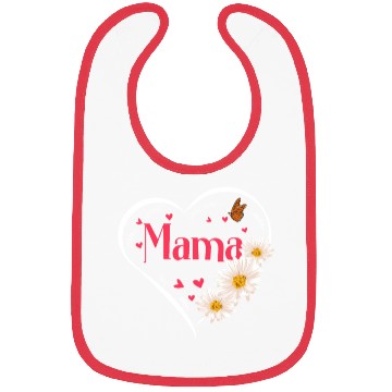 Discover Mama Daisy Flower Heart Women Bibs