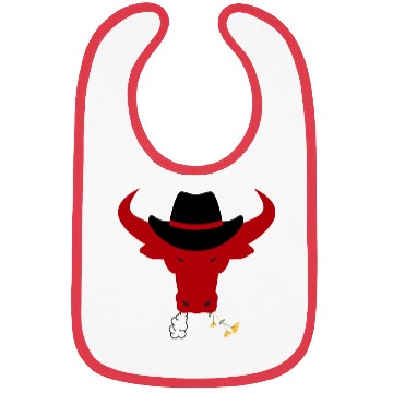 Discover BULL WITH COWBOY HAT Bibs
