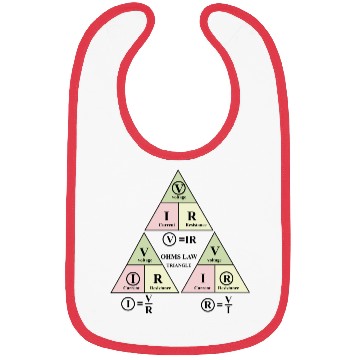 Discover Electrical ohms law Formula Triangle for engineers Bibs