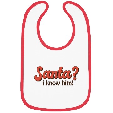Discover Santa I know him Bibs