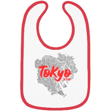 Discover Tokyo, Japan City Map Bibs