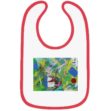 Discover DSCN2939 abstract art, green, red, blue art Bibs
