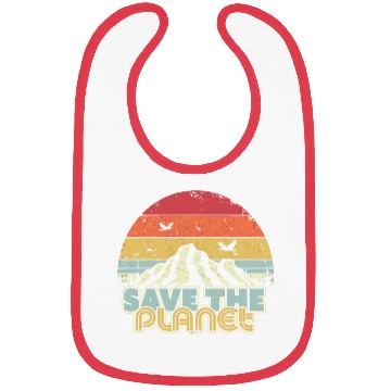 Discover Save The Planet Retro Climate Change Bibs