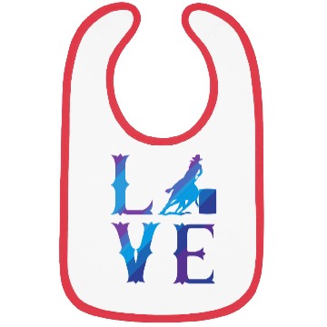 Discover Rodeo Barrel Racing Love Distressed Blue Bibs