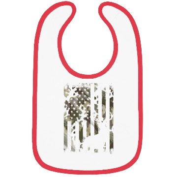 Discover Camo American Flag Deer Hunter Hunting Bibs