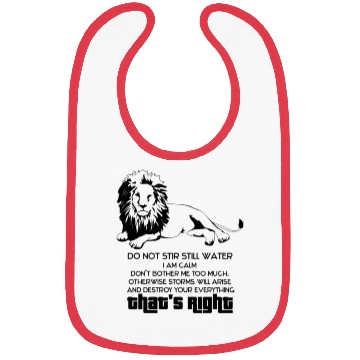 Discover Sitting lion and typography Bibs