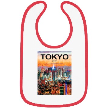 Discover Tokyo, Japan, Skyline Bibs