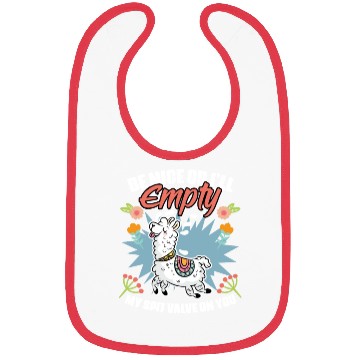 Discover Be Nice Funny Floral Llama Humor For A Flower Bibs