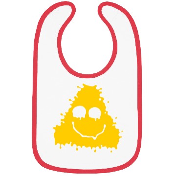Discover Yellow Smile Face triangle Bibs