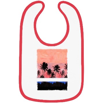 Discover Vietnam Vacation Souvenir Palm Tree Beach Bibs