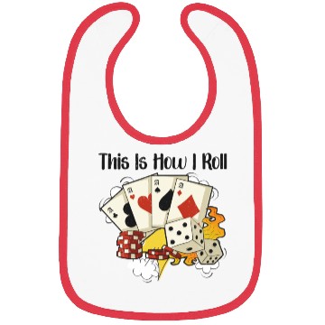 Discover Poker Casino Poker Player Gambling Roulette Gift Bibs