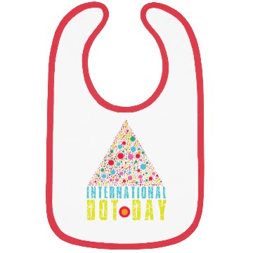 Discover Colorful Triangle Pattern International Dot Day Bibs