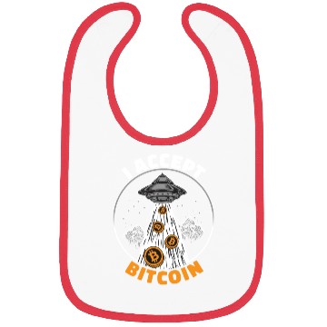 Discover Cryptocurrency I Accept Bitcoin UFO Bibs