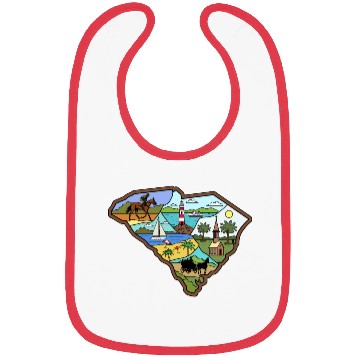 Discover Vintage Charleston Columbia South Carolina Map Bibs
