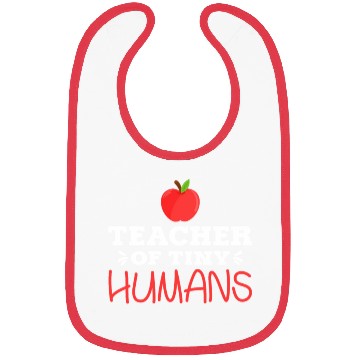 Discover Teacher of Tiny Humans Kindergarten PreK Teacher Bibs