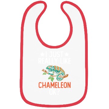 Discover I Just Really Like Chameleon Lizard Reptile Pet Bibs