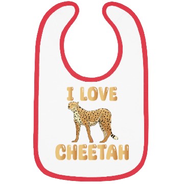 Discover I Love Cheetah Bibs