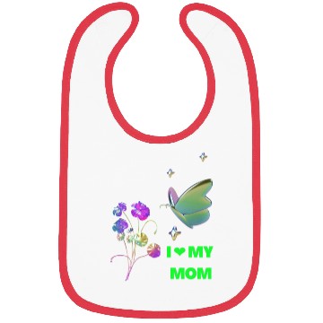 Discover i love you mom dad stylish name Bibs