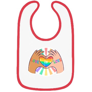 Discover Love is Love Pride Queer LGBTQ Sticker Bibs