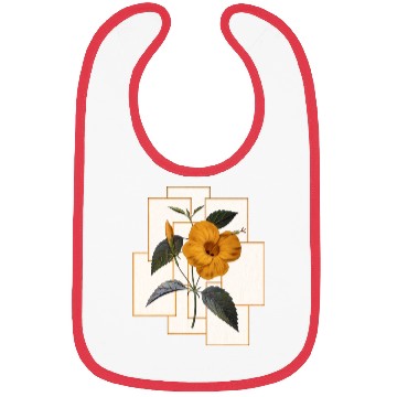 Discover Yellow Hibiscus Flower With Golden Rectangle Bibs