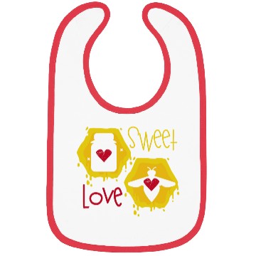 Discover Sweet love yellow honey bee Bibs