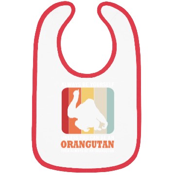 Discover Retro Ape Monkey Silhouette Funny Orangutan Bibs