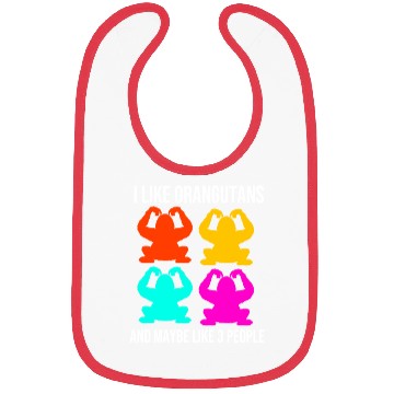 Discover I Like Orangutans Ape Monkey Lover Orangutan Bibs