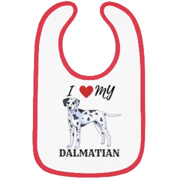 Discover I Love My Dalmatian Bibs