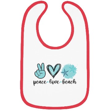 Discover Peace Love Beach Lover Summers Bibs