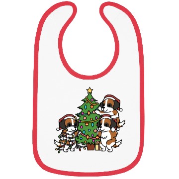 Discover Saint Bernard Christmas Tree Bibs