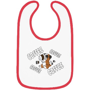 Discover Saint Bernard Drinking Coffee Bibs