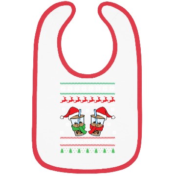 Discover Christmas Bubble Boba Tea Winter Xmas Holiday Bibs
