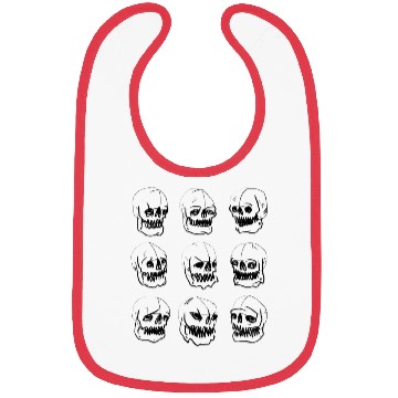 Discover Skeleton head reactions and feelings Bibs