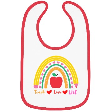 Discover love teach - teacher children school Bibs