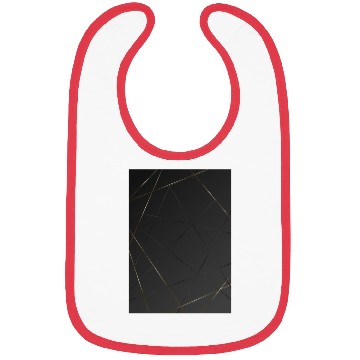 Discover Luxury Black Gold Geometric Polygon Bibs