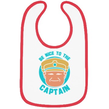Discover Be Nice To The Captain Boat Ship Boating Yacht Bibs