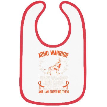 Discover ADHD Warrior Embrace Neurodiversity ADHD Awareness Bibs
