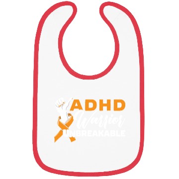 Discover ADHD Warrior Unbreakable Embrace Neurodiversity Bibs