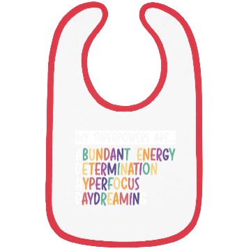 Discover My Superpowers Are ADHD Embrace Neurodiversity Bibs