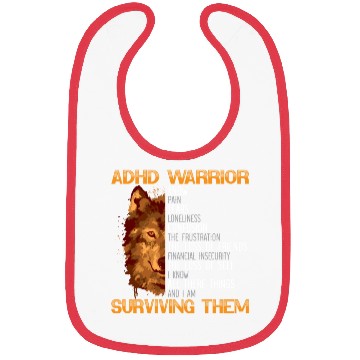 Discover ADHD Warrior Embrace Neurodiversity ADHD Awareness Bibs