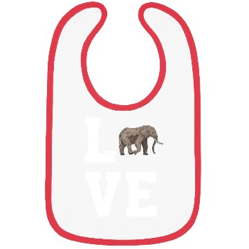 Discover Love Elephants Bibs