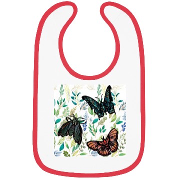 Discover Two Butterflies and A Moth Bibs