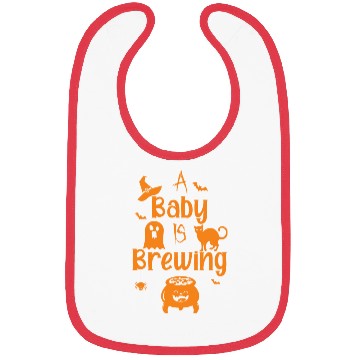 Discover A Baby Is Brewing Maternity Halloween Women Funny Bibs