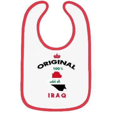 Discover Iraq original 100% flags design Bibs